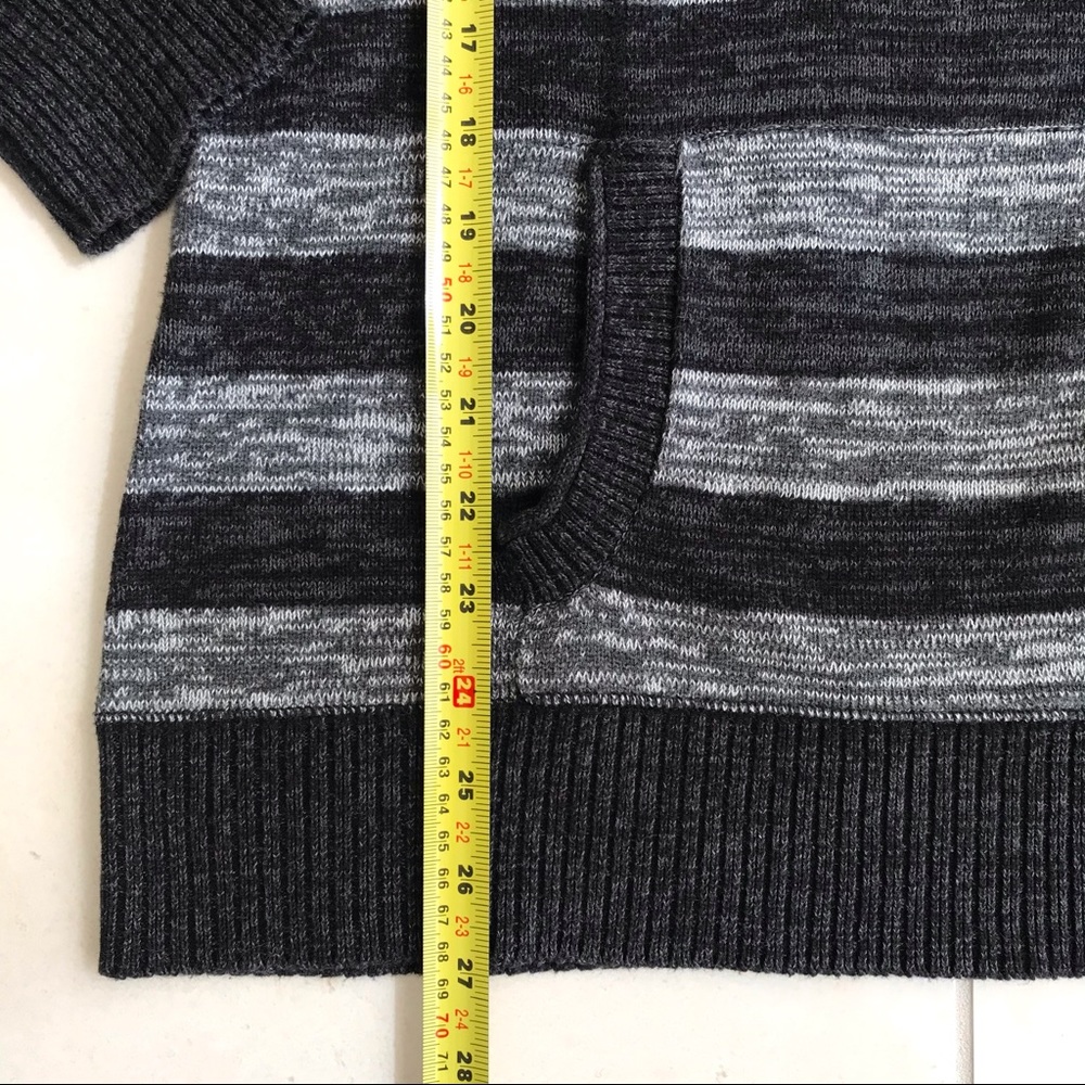 Guess 100% Cotton Striped Shawl Collar Sweater - Picture 7 of 11